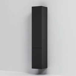 Пенал AM.PM Gem 30х31,4х167 см, подвесной, (правый), с дверцами/двустворчатый, с полками, цвет черный, в ванную комнату, влагостойкий, правосторонний