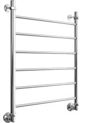 Полотенцесушитель Двин J 80/60, водяной (1"-1/2" К1  Полированный), универсальное подключение, нержавеющая сталь, настенный, форма лесенка, цвет хром, к отоплению и ГВС, для отопления, обогрева в ванной