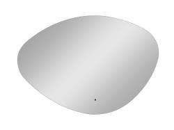 Зеркало Континент Alma Led 100х70 см, с LED/ЛЕД-подсветкой, фигурное, выключатель сенсорный, для ванны, навесное/подвесное/настенное