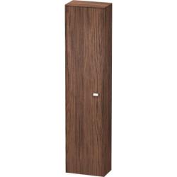 Пенал Duravit Brioso R, 42x24x177 см, подвесной, (правый), с дверцей, с полкой, со стеклянными полками, цвет: орех темный/хром, в ванную комнату