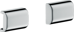 Декоративная накладка Axor Universal Accessories для рейлинга, металл, цвет: хром, 4,2х3 см, квадратная, для закрытия монтажных отверстий, декор