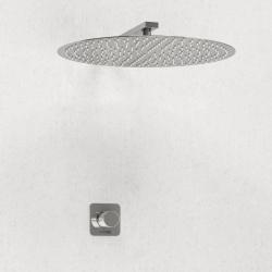 Душевая система WasserKRAFT Mosel, встраиваемая, цвет хром, комплект: однорычажный смеситель/тропический душ (с верхней лейкой), скрытого монтажа