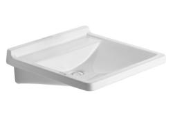 Раковина DURAVIT Starck 3 Vital Med, медицинская, 60х54,5х16 см, подвесная, прямоугольная, санфарфор, цвет белый, 1 намеченное отверстие под смеситель, без перелива