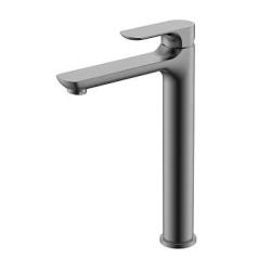 Смеситель для раковины/умывальника Raglo R03.15.09 однорычажный, высокий, неповоротный, фиксированный, излив длина 165 мм высота 250 мм латунь, цвет графит