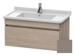 Тумба/шкафчик для консоли/столешницы Duravit DuraStyle под раковину 80х54,8х51,2 см, подвесная, ДСП, цвет: сосна серебристая/базальт, 1 выдвижной ящик, прямоугольная