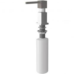 Встраиваемый дозатор Florentina Квадро FL для жидкого мыла, латунь, цвет коричневый, емкость дозатора прозрачная, объем - 300 мл, для кухонных моек