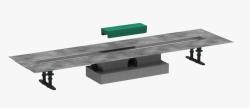 Трап Hansgrohe uBox universal 100, для душа, для установки вровень с полом, 100х11,3 см, с гидрозатвором, горизонтальный выпуск, нержавеющая сталь/пластик, прямоугольный, для внешних частей RainDrain Rock и RainDrain Match