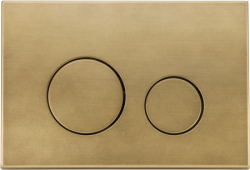 Кнопка смыва KK-POL M11, прямоугольная, цвет: бронза глянец. пластик, клавиша управления для сливного бачка, инсталляции унитаза, двойная, механическая, панель, универсальная, размер 15х22х1,3 см