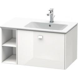 Тумба под раковину Duravit Brioso, 82х47,9х44,2 см, подвесная, 1 выдвижной ящик, с открытой полкой справа, ДСП, цвет: белый глянец, шкафчик навесной, механизм доводчика, прямоугольная, правая, в ванную комнату