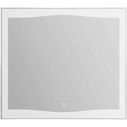 Зеркало BelBagno 90х80 см, с LED/ЛЕД-подсветкой, прямоугольное, без антизапотевания, выключатель сенсорный, для ванны, навесное/подвесное/настенное