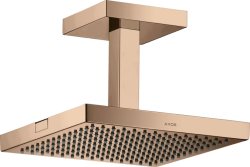 Верхний душ AXOR ShowerCollection 240/240 1jet, с потолочным подсоединением, потолочный монтаж, квадратный, с 1 режимом, размер 24х24 см, металлический, цвет: полированное красное золото, для душа/ванной