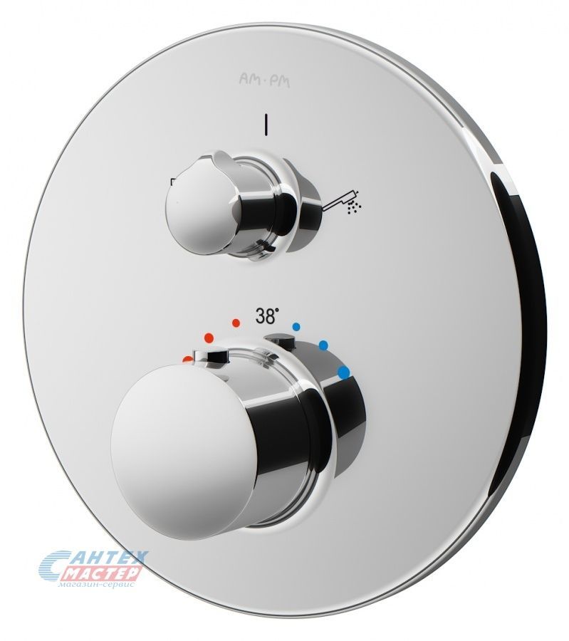 Смеситель для ванны Am.Pm Like термостатный встраиваемый хром F8085500
