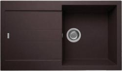 Мойка кухонная Longran Amanda, 86х50х21 см, врезная, искусственный гранит, прямоугольная, цвет марон, без отверстия под смеситель, с крылом, слив-перелив, врезная в столещницу, для кухни