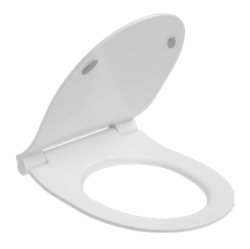 Cидение для унитаза ISVEA Absolute, 347х500 мм, дюропласт, цвет- белый, с крышкой, Soft Close (микролифт), округлое, стульчак