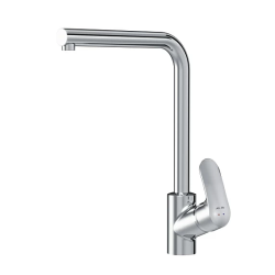 Смеситель для кухни/мойки Am.Pm Like однорычажный, поворотный, керамический, с высоким изливом, длина 218 мм, латунь, цвет хром