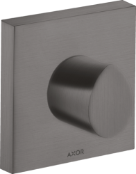Вентиль Axor Starck Organic 120/120 запорный, скрытого монтажа, квадратный, латунь, цвет: шлифованный черный хром, встраеваемый/встроенный, для ванны/душа