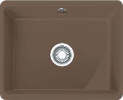 Мойка кухонная Franke KUBUS KBK 110-50, 54,5х44,5 см, врезная, керамическая (Fraceram®), прямоугольная, цвет миндаль, без отверстия под смеситель, без крыла, слив-перелив, врезная в столещницу, для кухни