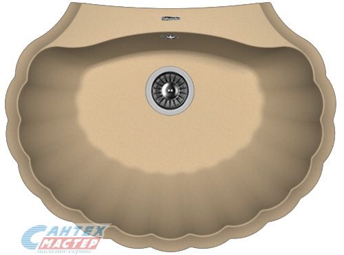 Мойка Florentina Гребешок, 69.5х52.5х21.7 см, врезная, из искусственного камня, цвет капучино, без отверстия под смеситель, слив-перелив, для кухни Мойка Florentina Гребешок, 69.5х52.5х21.7 см, врезная, из искусственного камня, цвет капучино, без отверстия под смеситель, слив-перелив, для кухни