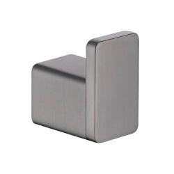 Крючок одинарный Raglo R301.05.09 настенный, нержавеющая сталь, форма квадратная, для полотенец/халатов в ванную/туалет/душевую кабину, цвет графит