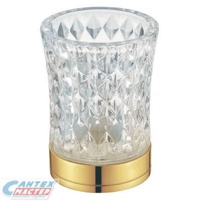 Стакан для зубных щеток Boheme Royal Crystal настольный золото 10212
