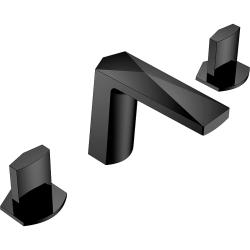 Смеситель для раковины/умывальника Boheme Venturo, двухвентильный, неповоротный, керамический, длина излива 152 мм, латунь, цвет черный