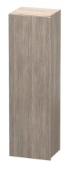 Пенал Duravit DuraStyle, 40x36x140 см, подвесной, (левый), с дверцей, с полкой, со стеклянными полками, цвет: сосна серебристая/белый матовый, в ванную комнату