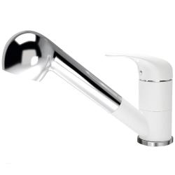 Смеситель для кухни Florentina Сигма, однорычажный, выдвижной, керамический, с режимом душа, высота излива 12,5 см, латунь, цвет жасмин