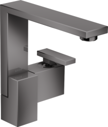 Смеситель для раковины/умывальника Axor Edge 190, однорычажный, фиксированный излив, длина излива 17,5 см, керамический, латунь, цвет полированный черный хром, со сливным клапаном Push-Open