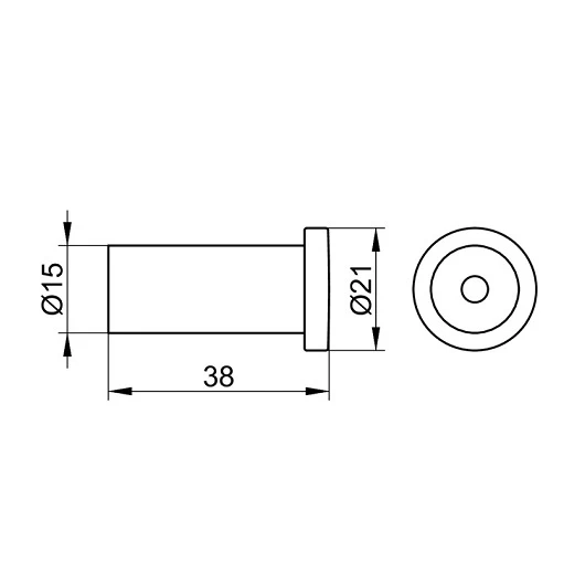 Крючок одинарный Keuco Plan, настенный, латунь, форма округлая, для полотенец/халатов в ванную/туалет/душевую кабину, цвет черный матовый