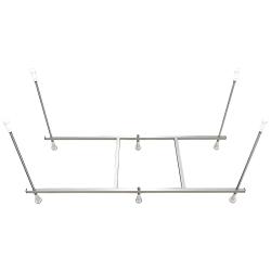 Каркас для ванны Акватек Lifestyle Лугано/Либерти 170x70 см, (шпильки) стальной, сборный, цвет хром, шесть опор, прямоугольный, правый/левый правосторонний/левосторонний, универсальный для ванны