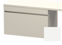 Тумба/шкафчик для консоли/столешницы Duravit DuraStyle под раковину 80х47,8х51,2 см, подвесная, ДСП, цвет: серо-коричневый/белый матовый, 1 выдвижной ящик, прямоугольная