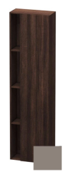 Пенал Duravit DuraStyle, 50x24x180 см, подвесной, (правый), с дверцей, с закрытыми/открытыми полками, цвет: каштан темный/базальт, в ванную комнату