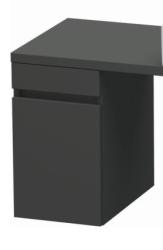 Тумба/шкафчик для консоли/столешницы Duravit DuraStyle под раковину 30х47,8х51,2 см, подвесная, ДСП, цвет: графит матовый, 1 выдвижной ящик, прямоугольная