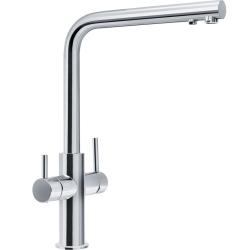 Смеситель для кухни/мойки Franke Neptune Clear Water с фильтрацией воды/биканальный, однорычажный, поворотный, керамический картридж, высокий, длина излива 214 мм, латунь, цвет хром