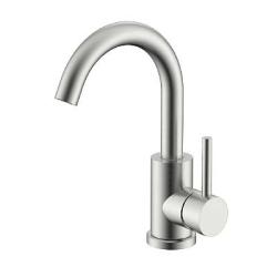 Смеситель для кухни/мойки Splenka S201.13.05 однорычажный, поворотный, длина излива 141,6 мм, высота излива 173,5 мм цвет сатин, нержавеющая сталь