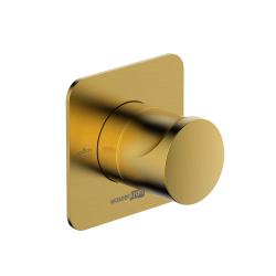 Переключатель потоков WasserKRAFT Havel, на 2 выхода, для душа, встраиваемый (скрытый) монтаж, латунь, цвет: золото матовое