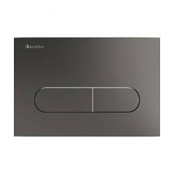 Кнопка смыва Knotlor Fusion, цвет вороненая сталь, размер 240 х 162 х 9 мм, клавиша управления для сливного бачка, инсталляции, два режима слива, механическая, панель