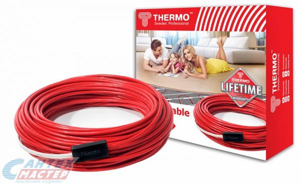 Теплый пол Thermo SVK-20 Thermocable 008 м, 18 м2, 0165 Вт, электрический