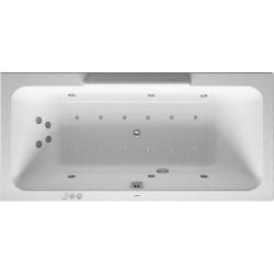 Ванна Duravit Happy D.2 160х70 см гидромассажная, встраиваемая, акриловая, цвет: белый, с ножками/сливом-переливом, без фронтальной панели, прямоугольная, с системой гидромассажа Combi-System Р, c наклоном для спины справа, правая