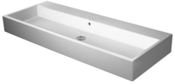 Раковина DURAVIT Vero Air WonderGliss 120х47х16,5 см, подвесная, прямоугольная, санфарфор, цвет белый, без отверстия под смеситель, антигрязевое покрытие, слив/перелив