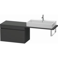 Тумба/шкафчик для консоли/столешницы Duravit DuraStyle под раковину 80х54,8х51,2 см, подвесная, ДСП, цвет: графит матовый, 1 выдвижной ящик, прямоугольная