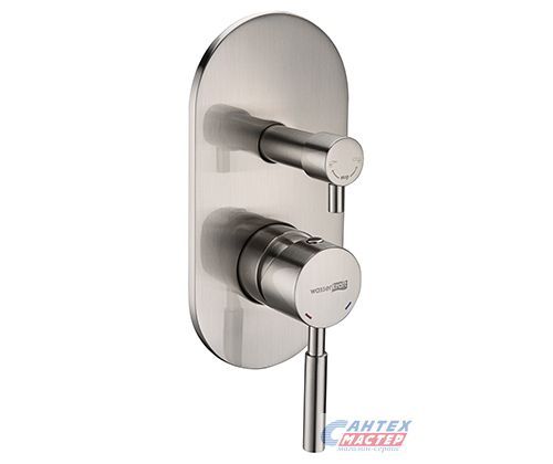 Смеситель для ванны и душа Wasserkraft Wern 4241 матовый хром