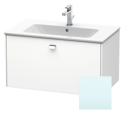 Тумба под раковину Duravit Brioso, 82х47,9х45 см, подвесная, 1 выдвижной ящик, ДСП, цвет: светло-голубой, шкафчик навесной, механизм доводчика, прямоугольная, правая/левая, в ванную комнату