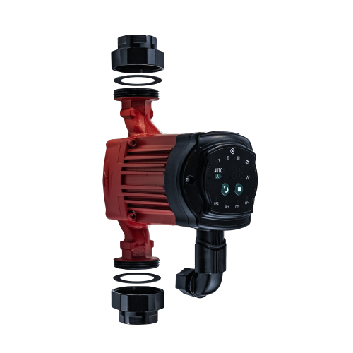 Насос циркуляционный Kromwell PE1L 25/6G 180, с частотным регулированием D25 мм, L180 мм, 3.8 м³/ч, напор 6 м, 10 бар, 45 Вт, 220/230 В для системы отопления, гайки в комплекте