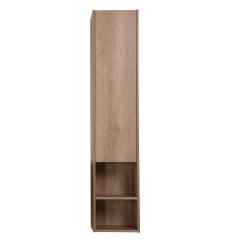 Пенал BelBagno Kraft, 33х30х160 см, подвесной, левый, 1 распашная дверь/1 открытая полка, механизм доводчика, цвет светлое дерево, в ванную комнату