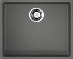 Мойка кухонная Omoikiri Bosen 54-U-PL, 54х44 см, врезная, из искусственного гранита (Tetogranit), прямоугольная, цвет платина, без отверстия под смеситель, без крыла, слив-перелив