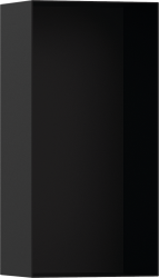 Полка Hansgrohe XtraStoris Minimalistic 300/150/100, с открытой рамой, размер 30х15х10 см, встраиваемая в нишу, форма прямоугольная, цвет матовый черный, нержавеющая сталь, встроенная/настенная, шкаф/короб, в стену, для душа/ванной