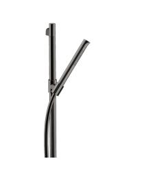 Душевой гарнитур Axor Starck Organic 2jet, высота 98,5 см, комплект: держатель душевой лейки/душевая лейка/душевая штанга/душевой шланг, цвет: полированный черный хром, внешнего монтажа, настенный, для душа/ванной