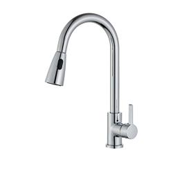 Смеситель для кухни/мойки VIEIR, однорычажный, поворотный, керамический, выдвижной излив, длина излива 210 мм, латунь, цвет хром