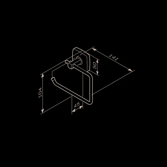 Бумагодержатель Am.Pm Gem цвет черный, настенный, цинк A9034122